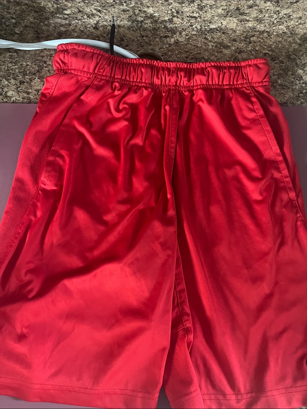 Red Athletic Men's Shorts - Lightweight Performance
